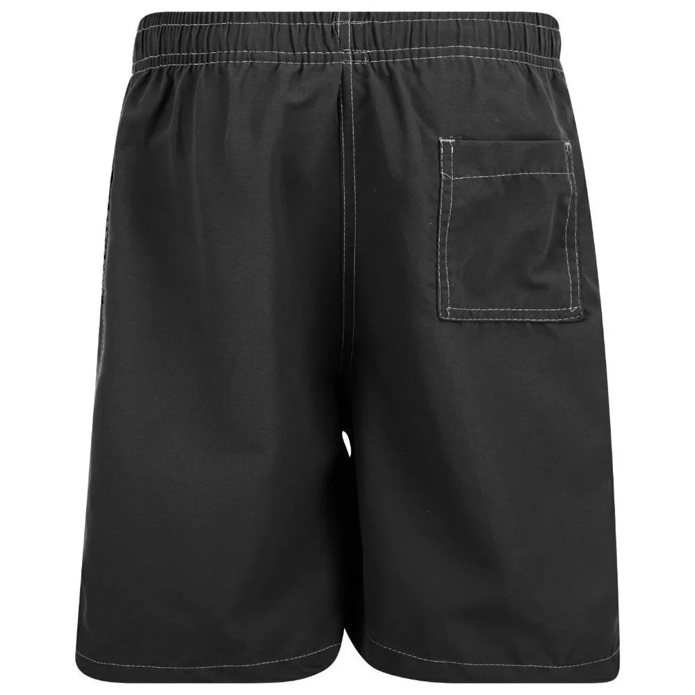 Boys Swim Trunks, Swimsuit Board Shorts, Elastic Bathing Suit, Black, NEW